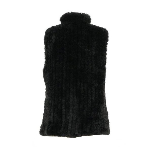 Black Faux Fur Vest Jacket by Aqua - X-small - Picture 2 of 13